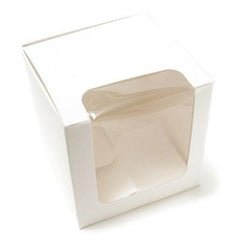 Cake Box - 4x4x4 Cupcake Box - Window
