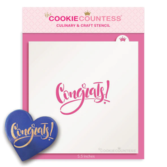 Congrats Cookie Stencil