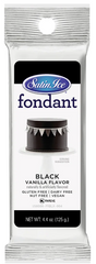 Satin Ice Black Vanilla Fondant - 4.4oz
