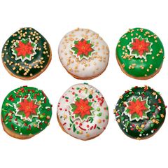 Poinsettia Sugar Decorations - 72 Pkg - Bulk
