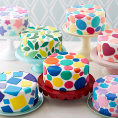 Wilton Fondant Square Double Cut Outs, Assorted, Steel, 6-Count