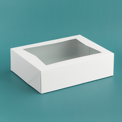 Cake Box - Small 1/4 Sheet - 14x10x4 - Window - 100ct - Bulk