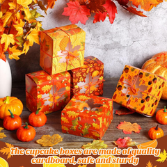 Fall Cookie Boxes Bulk 5"x5"x3"