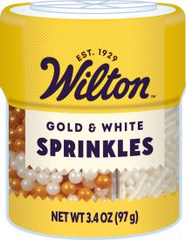 Wilton 6-Cell Pearlized Gold Sprinkles Mix, 3.4 oz.