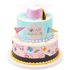 Pink Grad Hat - 12ct - Bulk