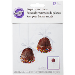 Wilton Treat and Cake Pops Bag Kit, Clear and White, 12-Count
