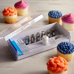14-Piece Stainless Steel Piping Tip Cake Decorating Set