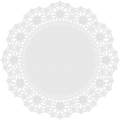 Wilton Lacy Floral Paper Doilies, Bright White, 10" Round, 10-Count