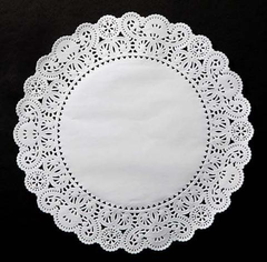Doilie Round Lace 10 in