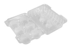 Plastic - 6 Cavity Cupcake Carrier - 6ct or 12ct