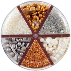Wilton 6-Cell Metallic Sprinkles Mix with Turning Lid, 7 oz.