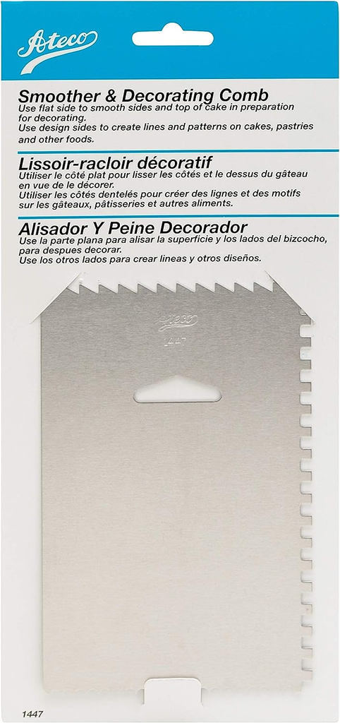 Decorating Comb & Smoother Ateco (6" x 4")