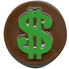 Dollar Sign Sandwich Cookie Chocolate Mold