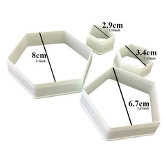 Hexagon Cookie Cutter - Set of 4