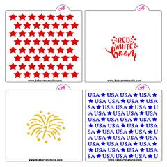 4th of July Cookie Stencil Set