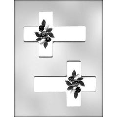 Cross with Flower 5" Chocolate Mold