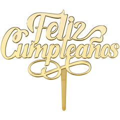 Feliz Cumpleaños topper & candle holder - 6ct - Bulk