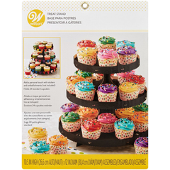 Wilton Black 3-Tier Ready-to-Build Treat Stand, 10.5"