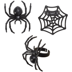 Ghoulish Spider and Web - 12ct