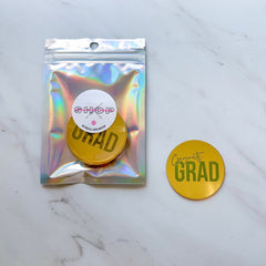 "CONGRATS GRAD" ACRYLIC TOPPERS