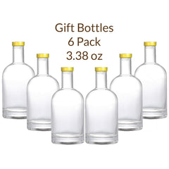 3.38 OZ Premium Glass Cork Top Bottle for Gifting Vanilla Extract with Label 100 ml