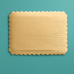 Cake Board - 1/2 Sheet Gold Scallop