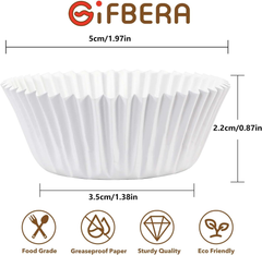 White Foil Cupcake Liners - 200ct - bulk