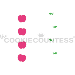 Cookie Stick Stencil - Apples