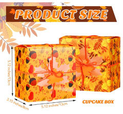 Fall Cookie Boxes 5"x5"x3"