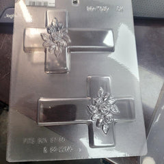 Cross with Flower 5" Chocolate