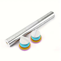 Heavy-Duty Stainless Steel Rolling Pin with Adjustable Thickness Guide & Ergonomic Non-Slip Grip