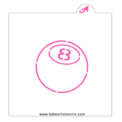 8 Ball Cookie Stencil