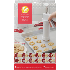 Wilton brand page 13-Piece Holiday Cookie Press Kit