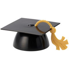 Grad Cap Black w/ Gold Tassel