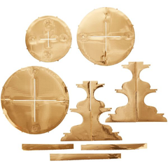 Wilton Gold 3-Tier Ready-to-Build Treat Stand, 10.5-Inch