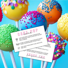 Cake Pop Care Cards - 50ct - Bulk