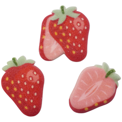 Strawberries Sugar Decorations - 162ct - Bulk