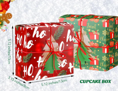 Christmas Cookie Boxes 5"x5"x3"