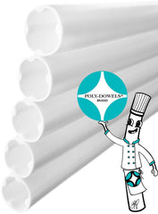 Poly-Dowels® Large White Round Cake Dowels - 16" tall x 5/8" d.