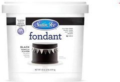 Satin Ice Black Vanilla Fondant - 2lb