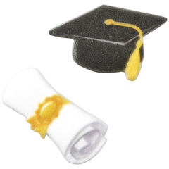 Graduation Cap & Scroll Sugar - 12ct