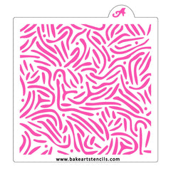 Animal Print Abstract Cookie Stencil