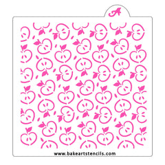 Apple Hearts Pattern Cookie Stencil