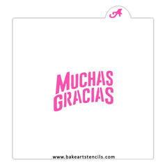 Arched Muchas Gracias Stencil