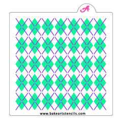 Argyle Pattern Cookie Stencil Set