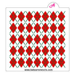 Argyle Pattern Cookie Stencil Set