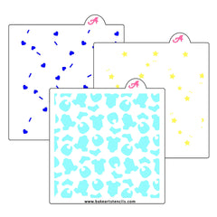 Baby Clothes Pattern Stencil Set