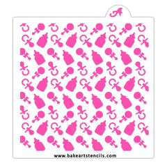 Baby Essentials Pattern Cookie Stencil