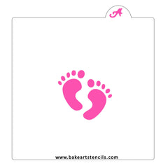 Baby Footprint Cookie Stencil