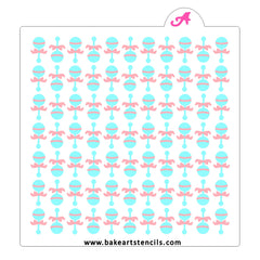 Baby Rattles Pattern Stencil Set